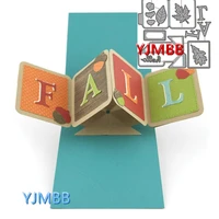 yjmbb 2021 new decorativetoys with leaf letters metal cutting mould scrapbook album paper diy card craft embossing die cutting