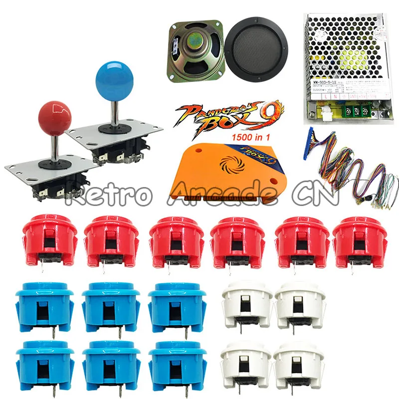 Аркада DIY kit с Pandora box 9 аркадная версия 1500 В 1 Материнская плата копия sanwa OBSC Кнопка