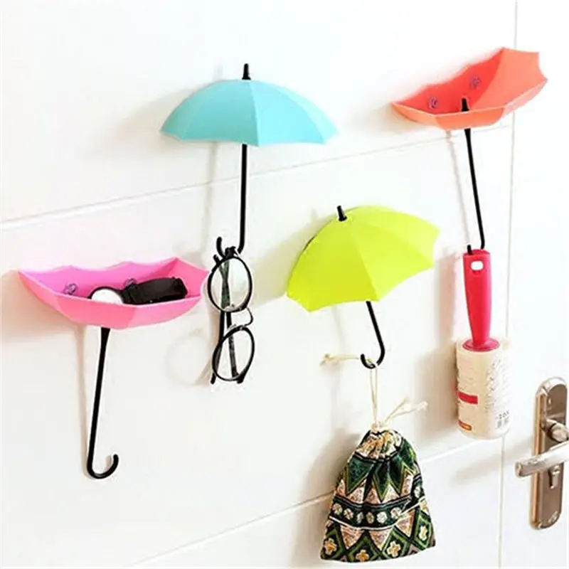 3pcs/set Umbrella Wall Hook Cute Mount Key Holder Hanger Organizer Durable Home Decoration | Дом и сад