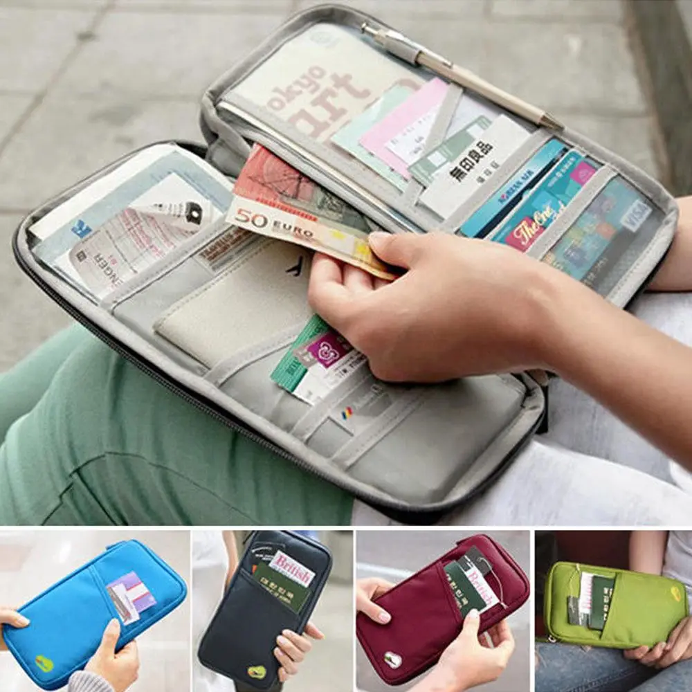 

Многофункциональный кошелек для хранения удостоверения личности, новая модная дорожная Обложка для паспорта, сумка для денег, держатель, о...