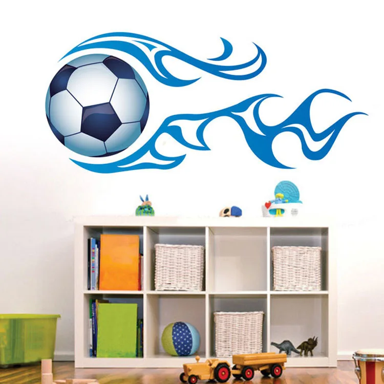 Съемный ПВХ стены Стикеры для украшение комнаты мальчиков Футбол спортивные