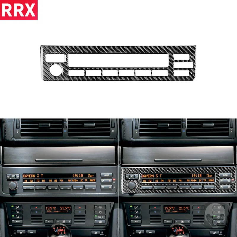 

RRX for BMW 5 Series M5 E39 1998-2003 Carbon Fiber Car Center Control Radio Panel Frame Cover Trim Sticker Auto Accessories