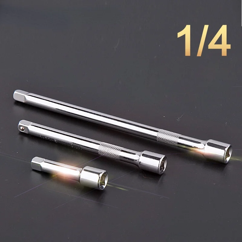 

Sleeve Lengthened Connecting Rod Short rod 1/4 2 4 6 10 Inch 6.3mm Chrome Vanadium Steel Ratchet Fast Wrench Hand Tools