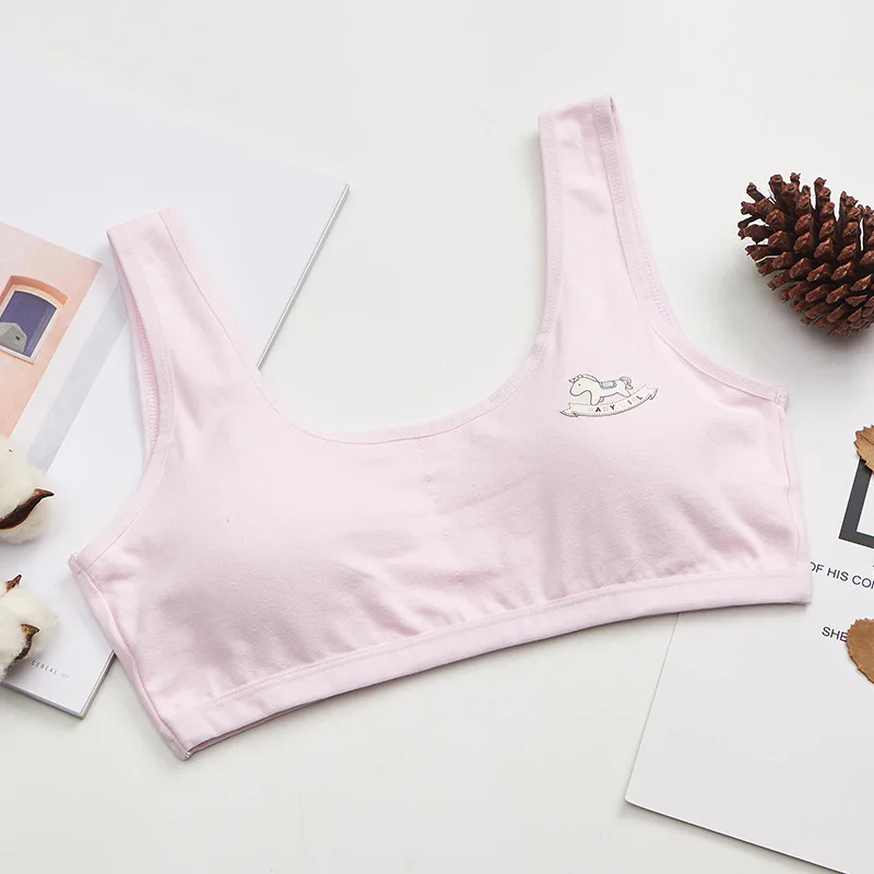 Тренировочный бюстгальтер для девочек 10 18 лет с принтом лошадей модное удобное