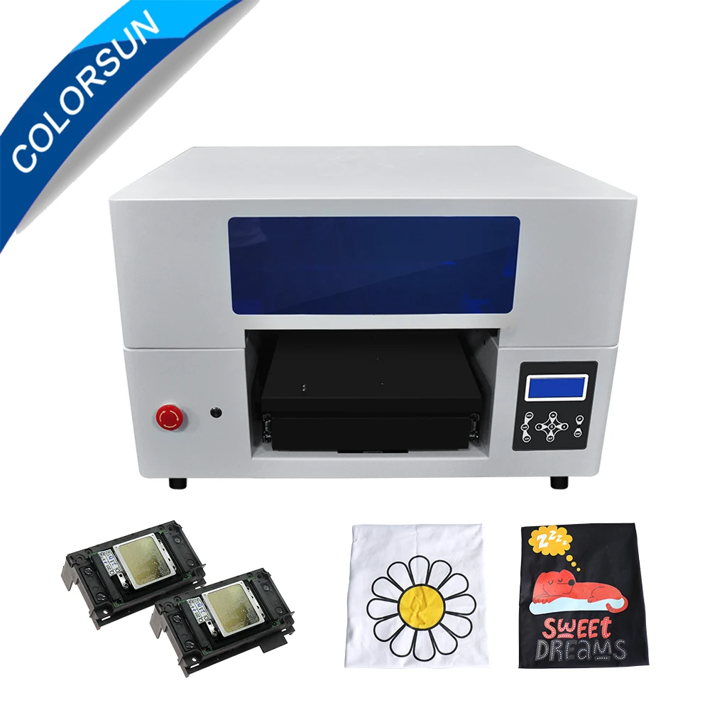 Автоматический планшетный принтер Colorsun A3 2 печатающих головки машина для печати