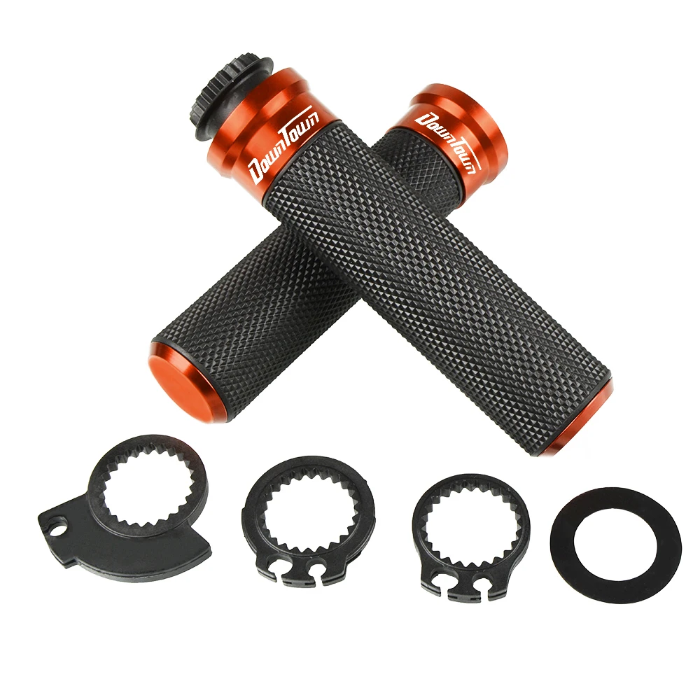 Orange Для KYMCO Downtown DT 200i 300i 350i 125 200 250 350 7/8 ''22 мм мотоциклетные ручки Нескользящая рукоятка заканчивается Захваты Бар ручной Руль - Цвет: Orange