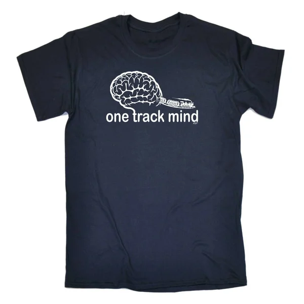 

Funny Kids Childrens T-Shirt tee TShirt - One Track Mind Trains