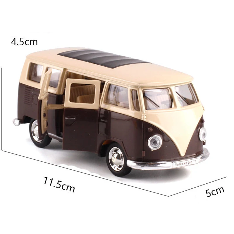 1:43 Масштаб автобус сплав тяга назад автомобиль литья под давлением