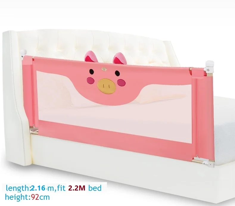 pink pig-2.2M От 1,2 м до 2,2 м портативная переносная кровать для путешествий детский манеж детская забор детская кровать с загородкой safeti Rails Защитная кровать забор детская ограждение - Цвет: pink pig-2.2M