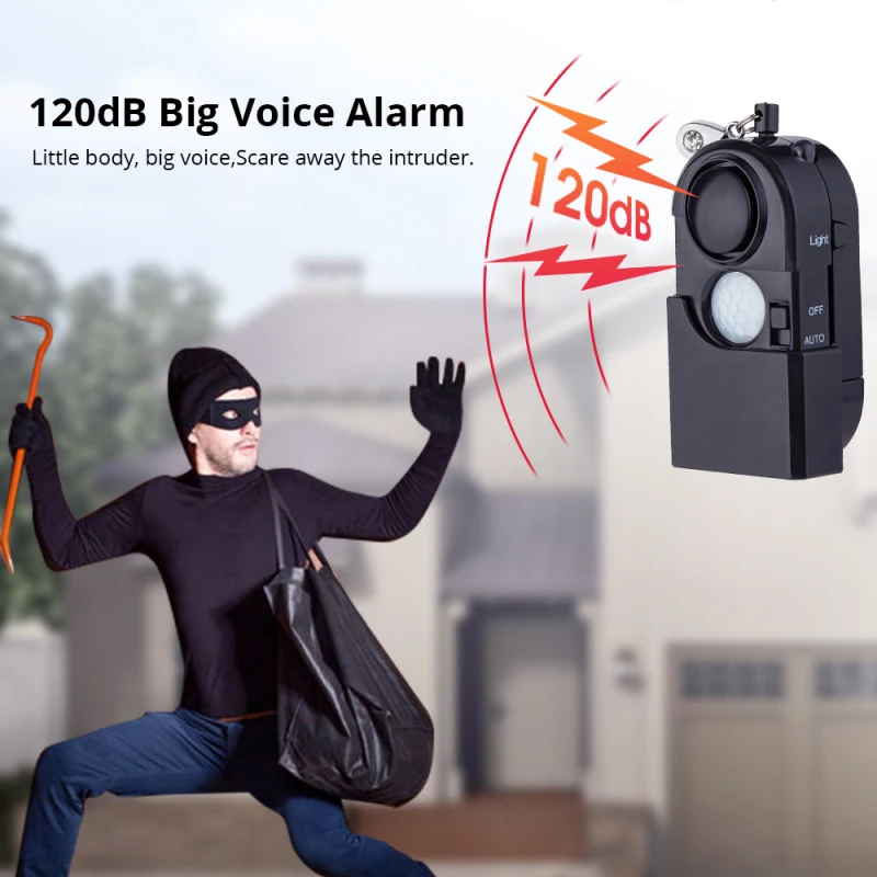 

3 In 1 Multifunctional Mini Self-defense Alarm PIR Infrared Motion Sensor Detector LED Flashlight Alarm Self Defense Anti-theft