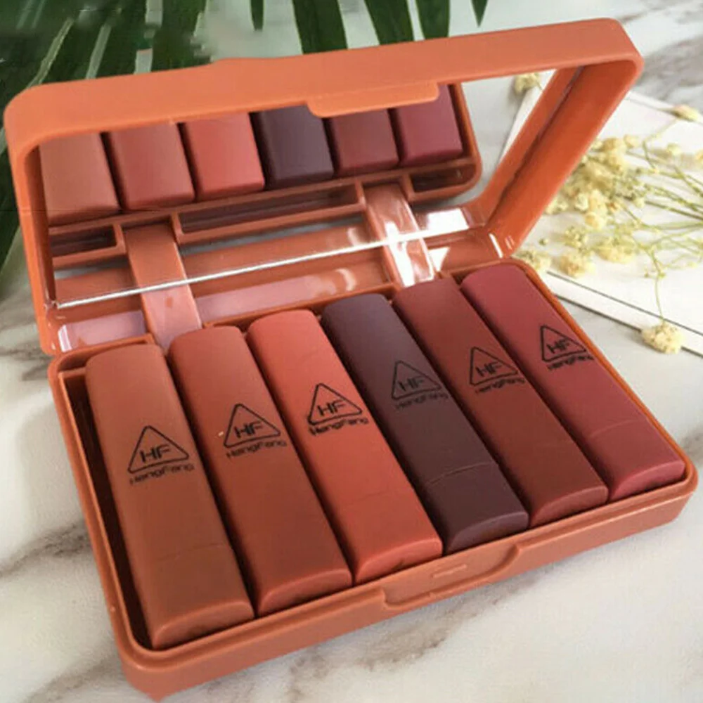 

6pcs/set Matte Matte Lipstick Makeup Lipstick Lip Gloss Long Lasting Waterproof Cosmetic Makeup Accessories Useful
