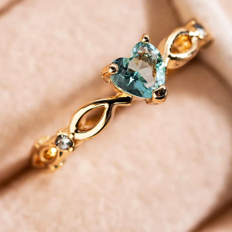 Новые модные классические свадебные кольца с кристаллами в форме сердца для