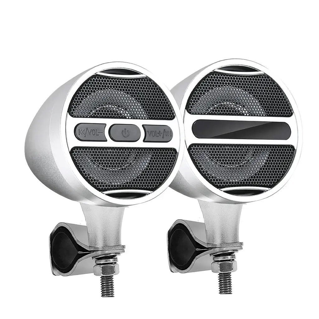 

Motorcycle Bluetooth Speakers FM MP3 Radio System Fits 22-32mm Handlebar