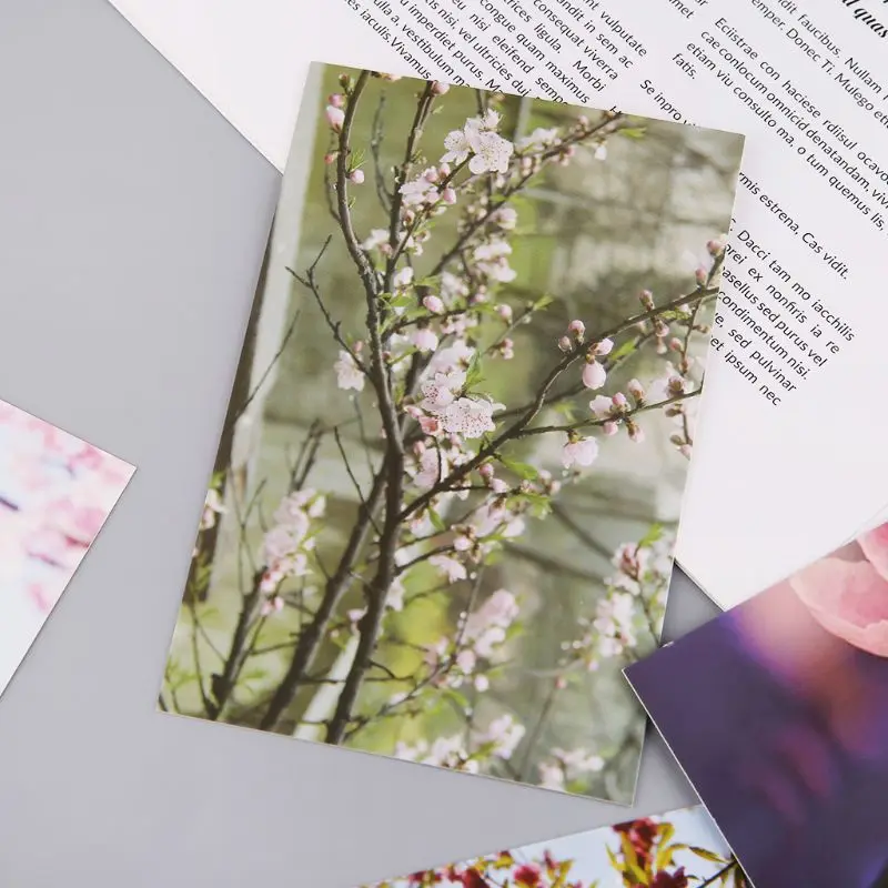 

30 Sheets Peach Blossom Paintings Retro Vintage Postcard Christmas Gift Card Wish Poster Cards