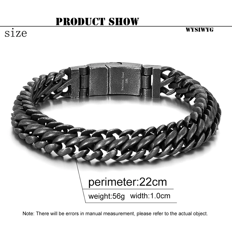 

New Retro locomotive style Harajuku Gray bracelet Simplicity mesh bracelet fashion punk titanium steel buckle men cuff bracelet