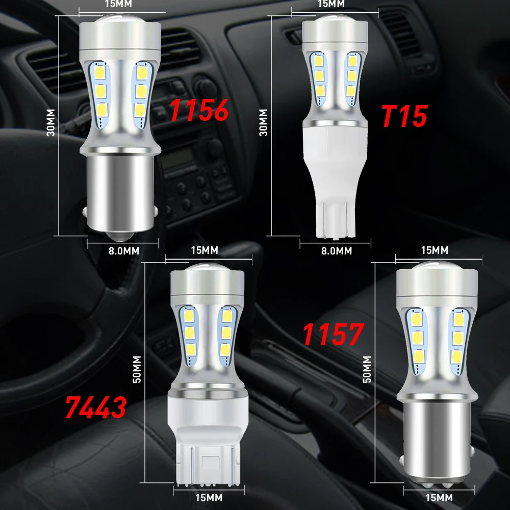 P21W Led Canbus BA15S 1156 тормозные фонари заднего хода интерьер резервного копирования Drl