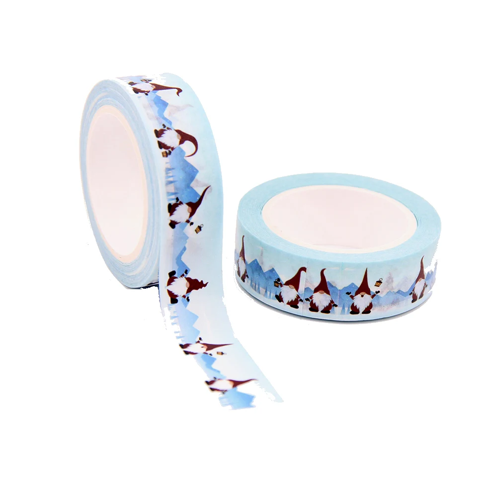 

2021 NEW 1PC 15mm x 10m Christmas Santa Claus Snowman Washi Tape Scrapbook Paper Masking Adhesive Merry Christmas Washi Tape
