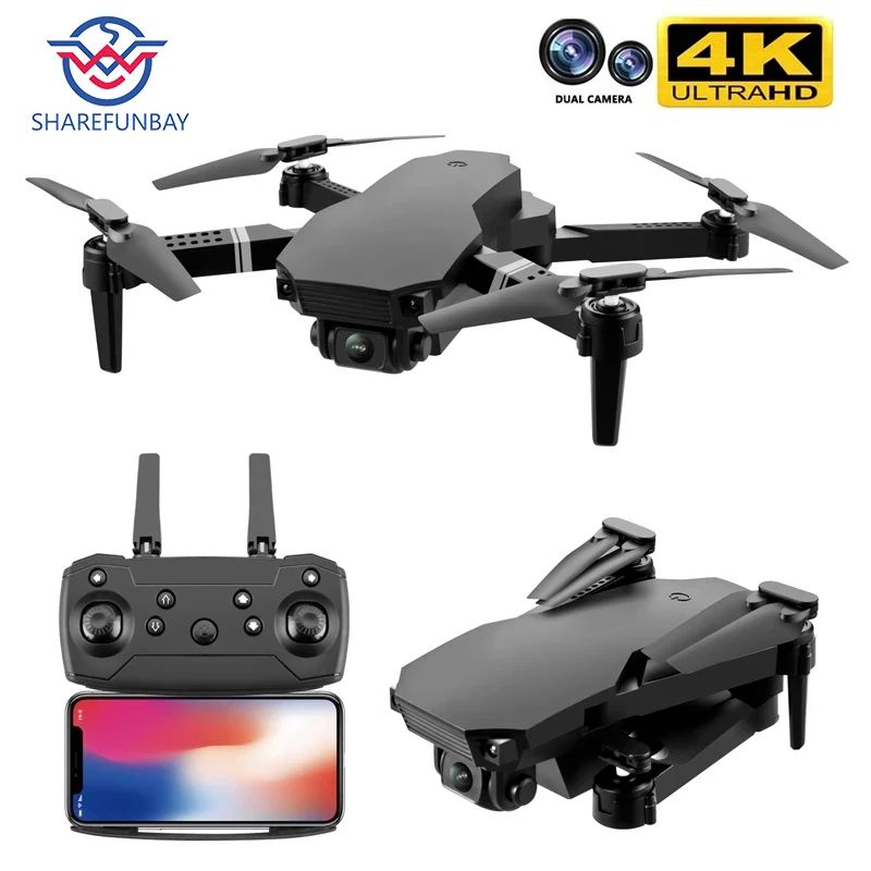 

2020 New S70 Drone 4K HD Dual Camera Foldable Height Keeping Drone WiFi FPV 1080p Real-time Transmission RC Quadcopter Drone toy