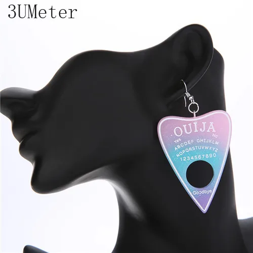 1 пара женские серьги-капли многоцветная смола Ouija planchette амулеты полимерная