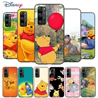 pooh bear cute for huawei honor v30 20 pro x10 9s 9a 9c 9x 8x 10 9 lite 8 7 pro silicone soft black phone case