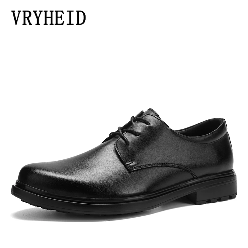 

VRYHEID New Big Size 38~49 Genuine Leather Men Oxford Shoes Wedding Male Dress Shoes Social Chaussure Homme Office Formal Shoes