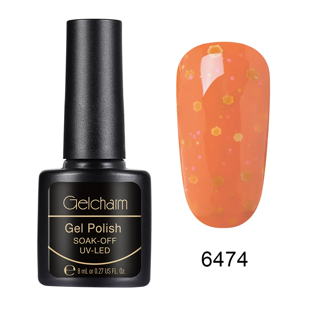 Gelcharm 8 мл сыр конфеты УФ-гель для ногтей используется с молочного цвета гель лак Полупостоянный все для маникюра дизайн ногтей гель - Цвет: 6474