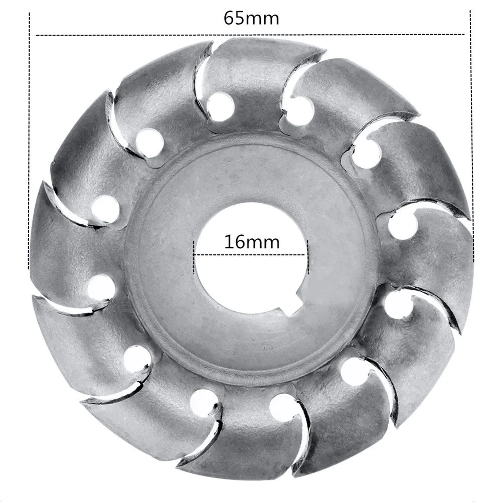 

65mm Wood Shaping Disc Wood Carving Disc 16mm Bore 12 Teeth Extreme Shaping Disc for 100/115 Angle Grinder Woodworking Tool