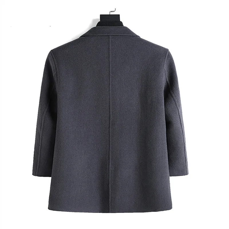 

Men's Woolen Coat 2020 Fall And Winter Double-Sided Solid Color Cashmere Coat Long Woolen Woolen Coat Men's Slim Korean Jacket