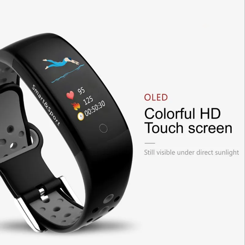 Multifunction Smart Wristband Sport IP68 Waterproof 3D Dynamic Heart Rate Blood Pressure Monitor Watch Bracelet | Электроника