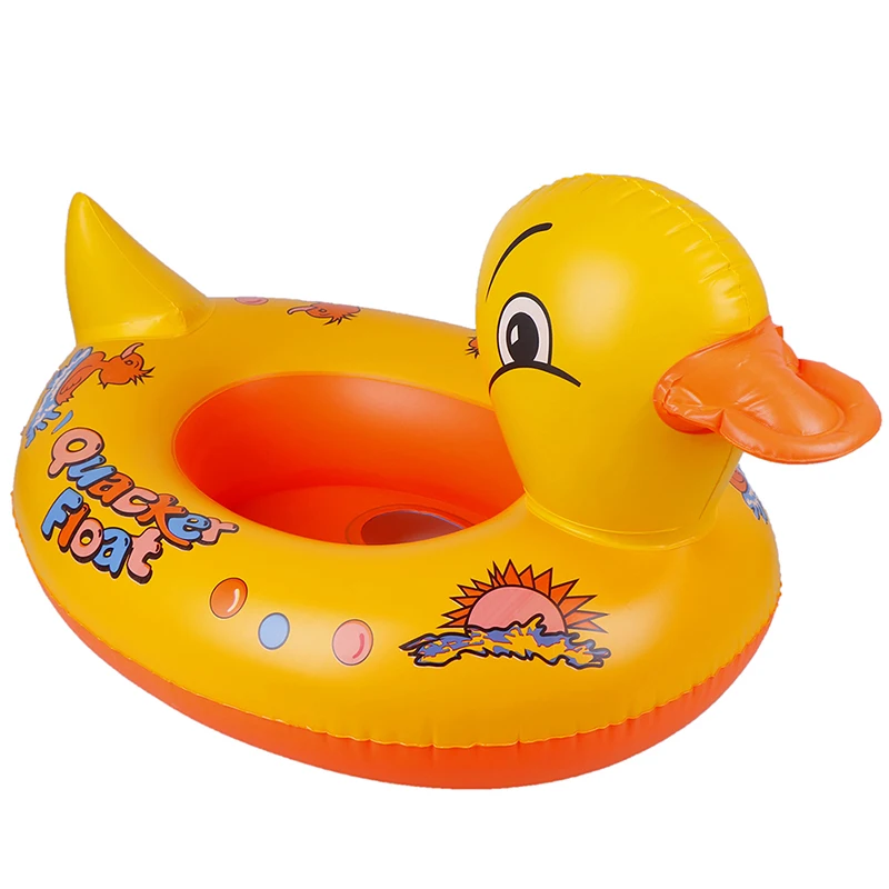 

Yellow Duck Float Kids Inflatable Baby Toddler Swimming Whale Swim Seat Pool Fish Ring