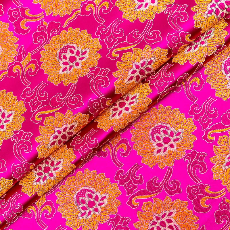 

Lotus fabric sewe material brocade silk fabrics DIY handwork with beauty flower