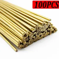 100PCS Brass Tubes Diameter 2mm/3mm/4mm/5mm/6mm Length 300mm Long 0.3mm Wall Brass Pipe Brass Tube Cutting Tool High Quality