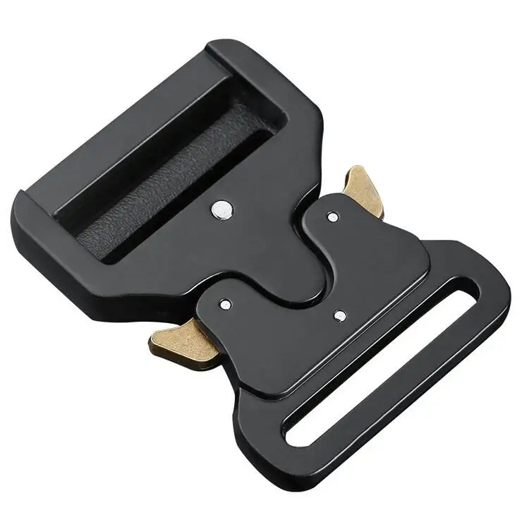 

38/45mm Optional Durable Quick Side Release Metal Strap Buckle Black for Bags Luggage Webbing Sewing