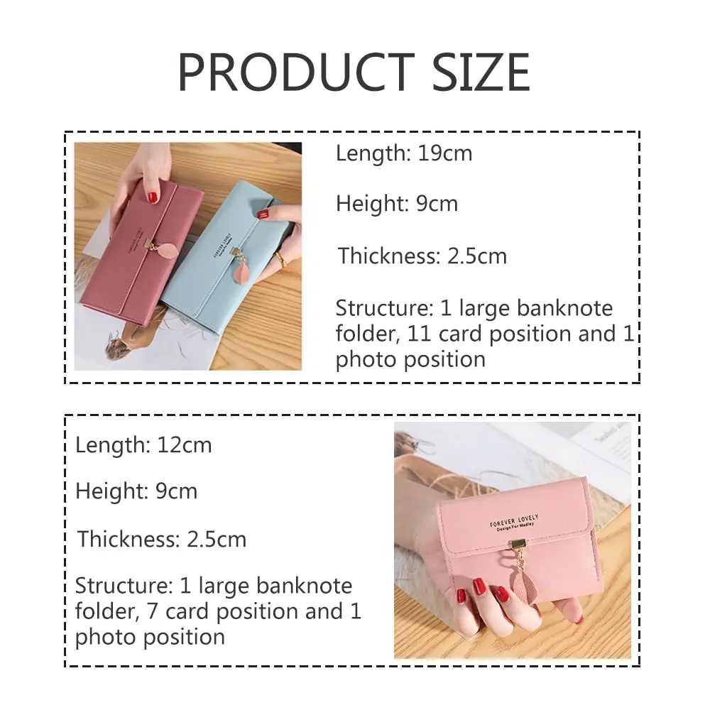 

2021Women Pu Leather Wallets Female Long Purses Money Bags Phone Pocket Ladies High Quality Wallet Card Holder Clutch Moda Mujer