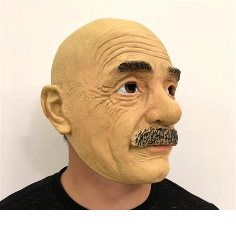 Realistic Latex Old Man Mask Male Disguise Halloween Fancy Dress Head Rubber Adult Party Masks Masquerade Cosplay Props | Дом и сад