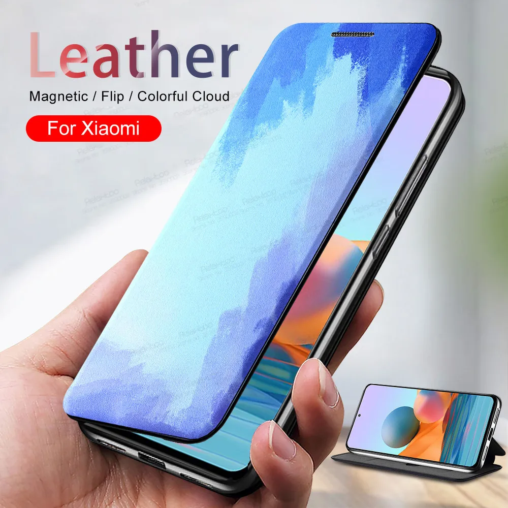 Кожаный чехол книжка с магнитной застежкой для Xiaomi Redmi Note 10 9 Pro 9S 9A 9C 8A 8T 8 A T C S Redme Not