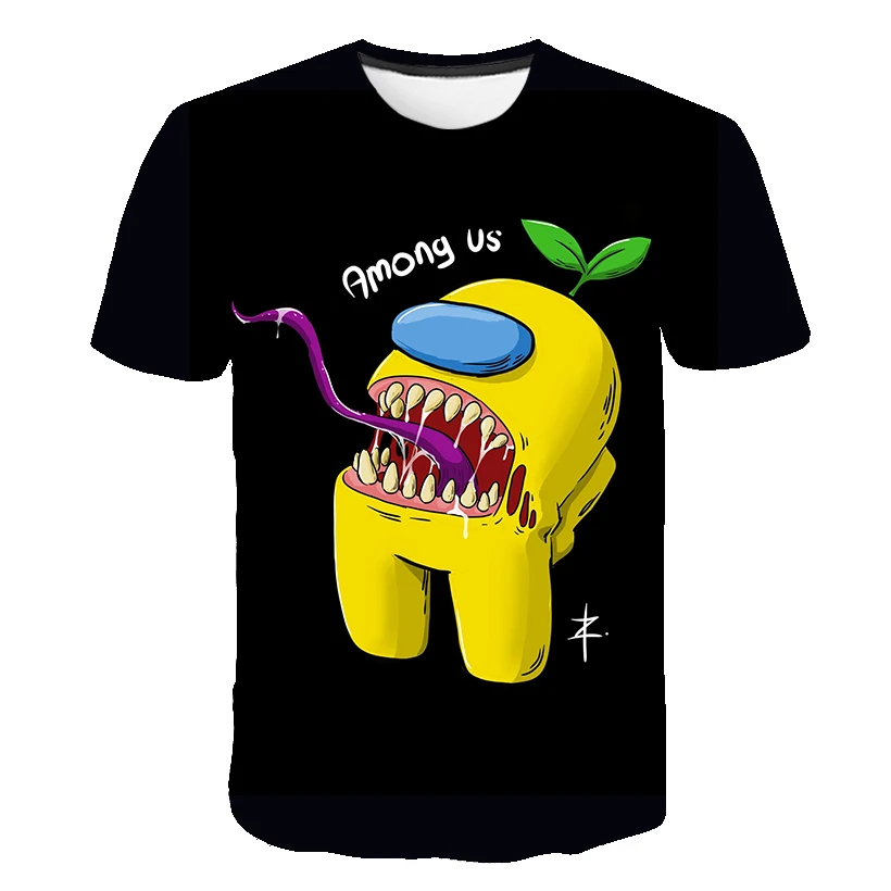 

Американская футболка 2021, новые футболки с рисунком игры между нами, детские летние Забавные топы, футболки с рисунком impostors, Графические То...