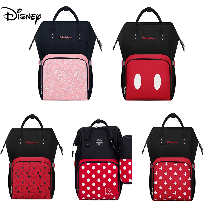 Disney Diaper Bag Backpack In Diaper Bag Baby Waterproof Zipper Backpack Stroller Bag Large Capacity Multi-function Bag for Moms