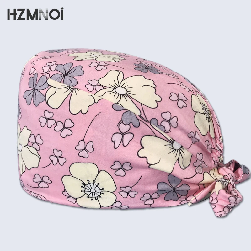 Шапка с мультяшным принтом для мужчин и женщин впитывающая пот косметолога