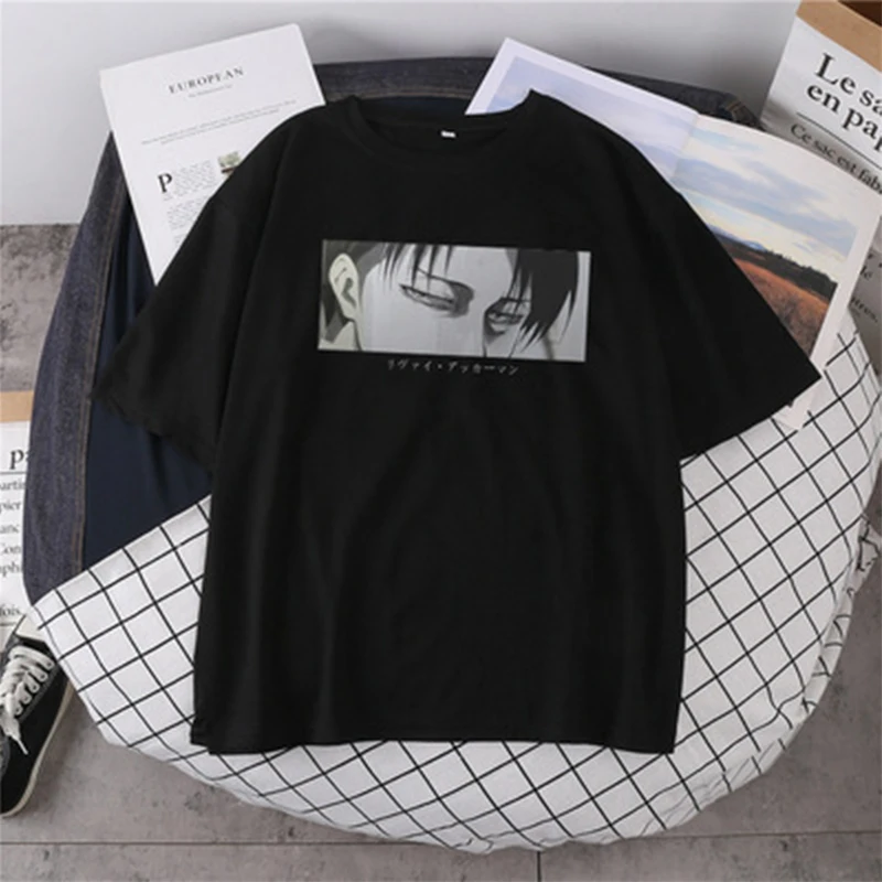 

yk2 za Summer Japanese Anime Attack on Titan T-shirt short sleeve Harajuku traf women 2021 clothing shein official store