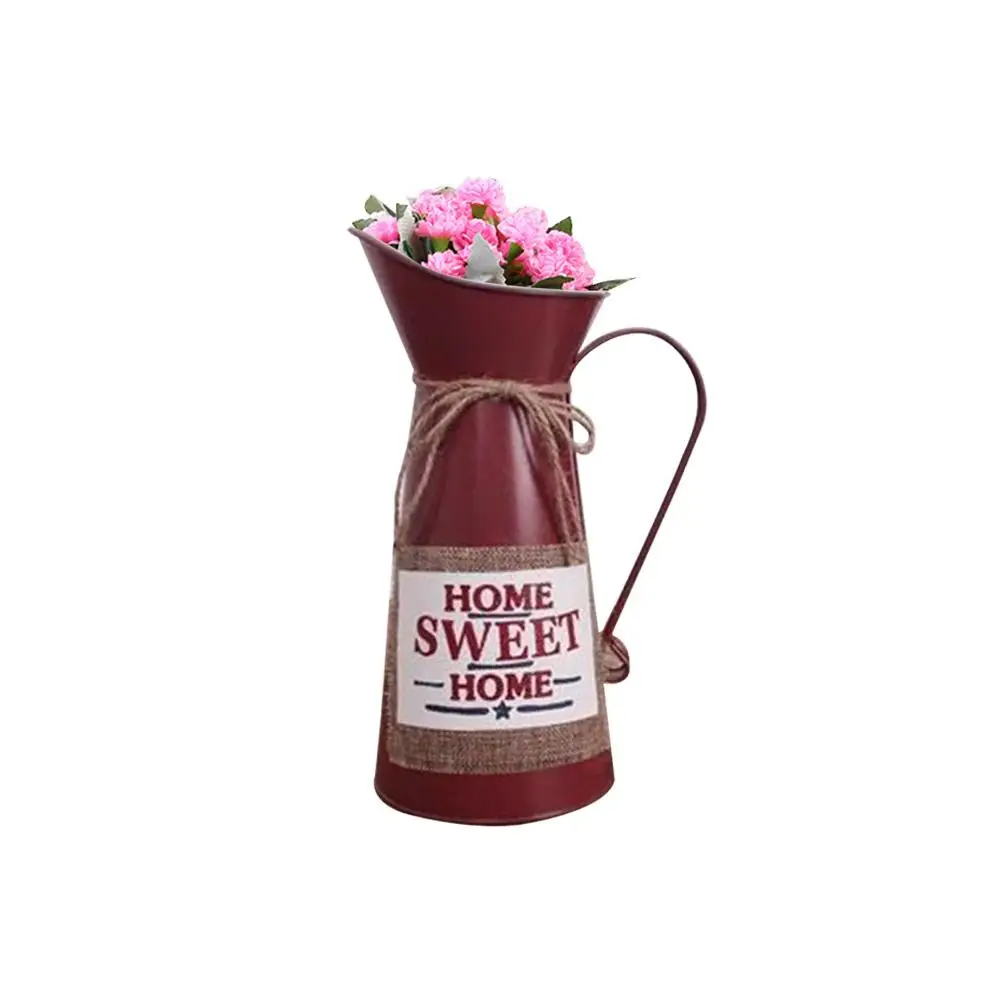 Винтажная потертая шикарная кофейная ваза металлический Свадебный деко