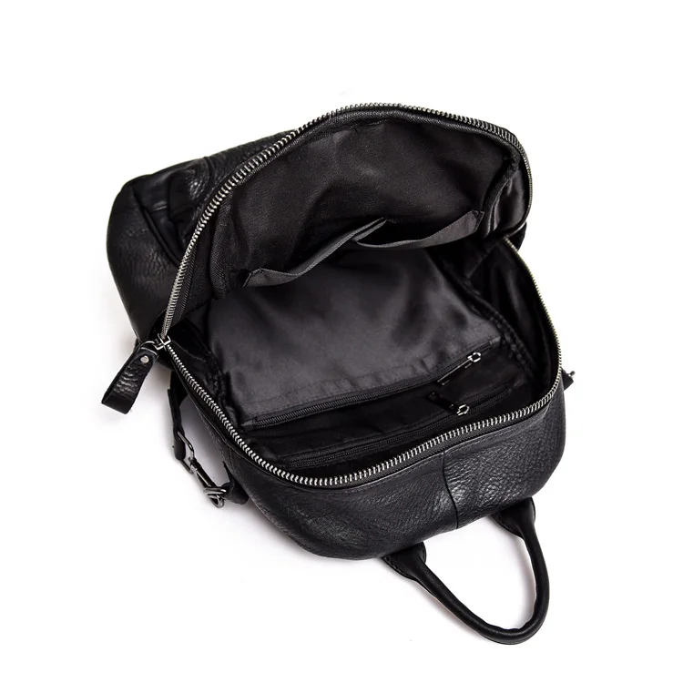 luxury genuine leather backpack women casual cow leather backpacks for travel gray ladies shoulder bag