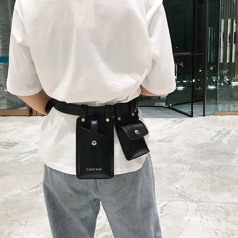

Belt Trend Street Bag Personality Fashion Mobile Phone Pockets Diagonal Package -OPK