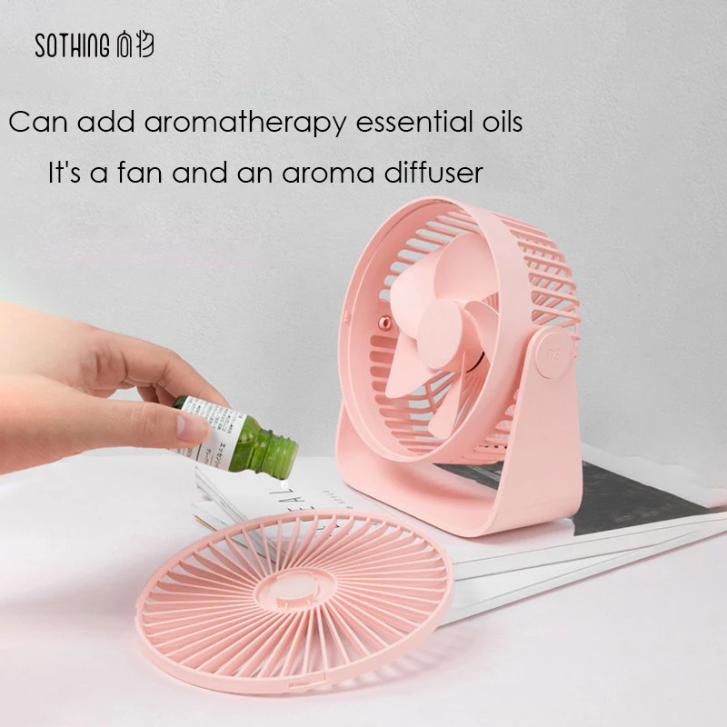 

Xiaomi Youpin Mini Cooling Fan Aroma diffuser USB Table Fan with 360 Rotation Adjustable Angle for Office Household Traveling
