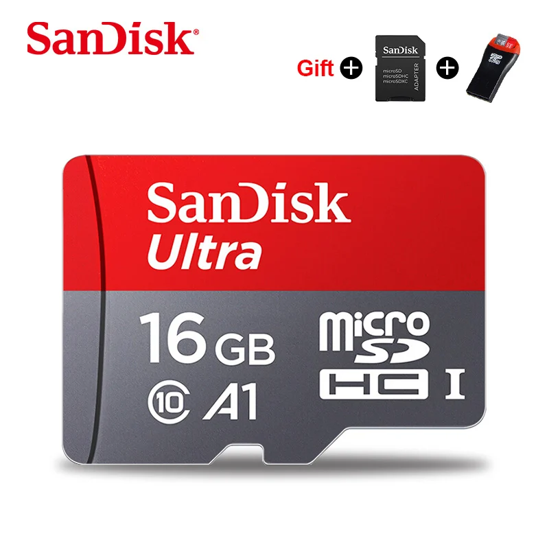 Sandisk Micro SD карта класс 10 TF карта 16 ГБ 32 ГБ 64 Гб 128 Гб карты памяти MicroSDHC флэш-карта для планшета/рекордер вождения - Емкость: 16GB