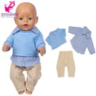 Одежда для куклы Babyborn, летняя рубашка, джинсы, короткие штаны, 18 дюймов, Американская Одежда для куклы