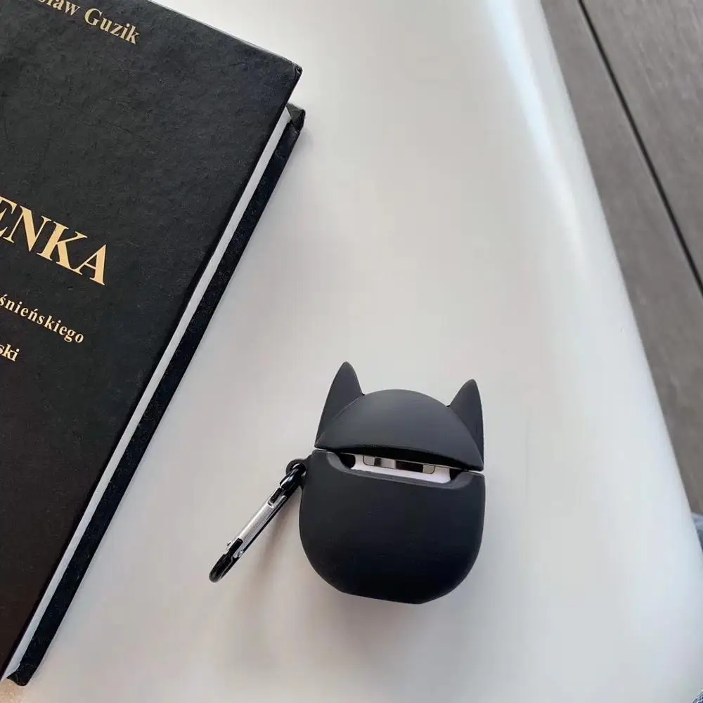 3D милый мультфильм Marvel Черная пантера корпусы гарнитурные для Apple Airpods 1 2 Силиконовый наушник защитный чехол
