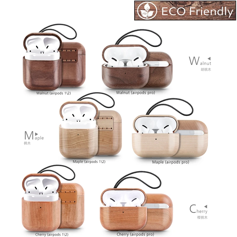 

Роскошный Деревянный чехол для Airpods 2/1, полностью защитный деревянный чехол для наушников Airpods Pro, зарядное устройство, аксессуары для ключей