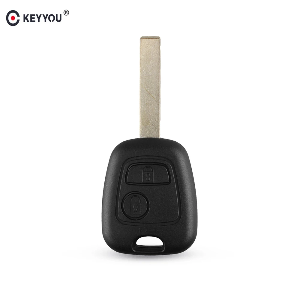 

KEYYOU For Citroen C1 C2 C3 C4 XSARA Picasso For Peugeot 307 107 207 407 Car Remote Key Shell Fob Case 2 Buttons Uncut Blade