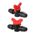 Запорный клапан 8 мм с переключателем управления потоком воды для садоводства, сельскохозяйственного производства, микро-разъем для распыления 2 шт.